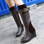 Women's Wedge Heel Knee-High Boots 15122715C