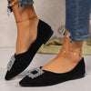 Women's Buckle Rhinestone Pointed Toe Pumps 60096403C