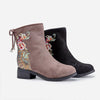 Women's Casual Flower Embroidered Ankle Boots 93576007S