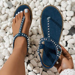 Women's Roman Style Round Toe Slip-On Sandals 39709977C