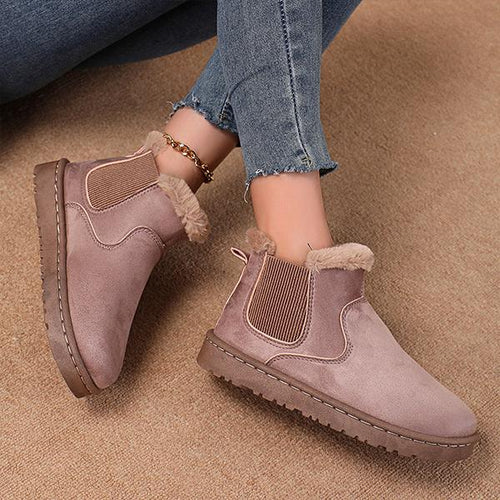 Women's Casual Plush Fashion Slip-On Snow Boots 33968582S