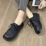 Women's Casual Shell Toe Vintage Lace-Up Flats 99002307S