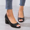 Women's Slip-On Snake Print Peep Toe High Heel Sandals 83723980C