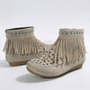 Women's Studded Flat Tassel Ankle Boots 31973226C