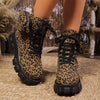 Women's Platform Leopard Print Ankle Boots 75818278C