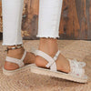 Women's Bow Tie Buckle Flat Sandals 04973139C