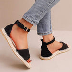 Women's Flat Buckle Peep-Toe Sandals 11850235C