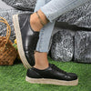 Women's Fashionable Hemp Sole Lace-Up Casual Sneakers 27572054S