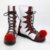 Women's Retro Fur Ball Color Matching Lace Up Mid-Calf Boots 53663516S