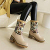 Women's Colorful Print Thick-Soled Fleece-Lined Snow Boots 56433698C