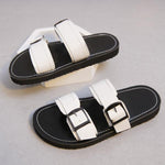 Women's Casual Belt Buckle Thick Soled Slippers 82127561S