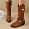 Women's Chain Block Heel Fashion Boots 03659680C