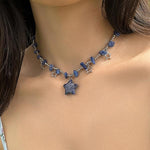Colorful Irregular Stone Beads Star Necklace 55456608S