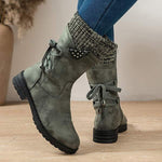 Women's Chunky Heel Back Lace-Up Martin Boots 68085368C