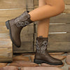 Women's Vintage Embroidered Block Heel Western Cowboy Boots 03719455C