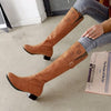 Women's Vintage Carved Chunky Heel High Boots 08807235S