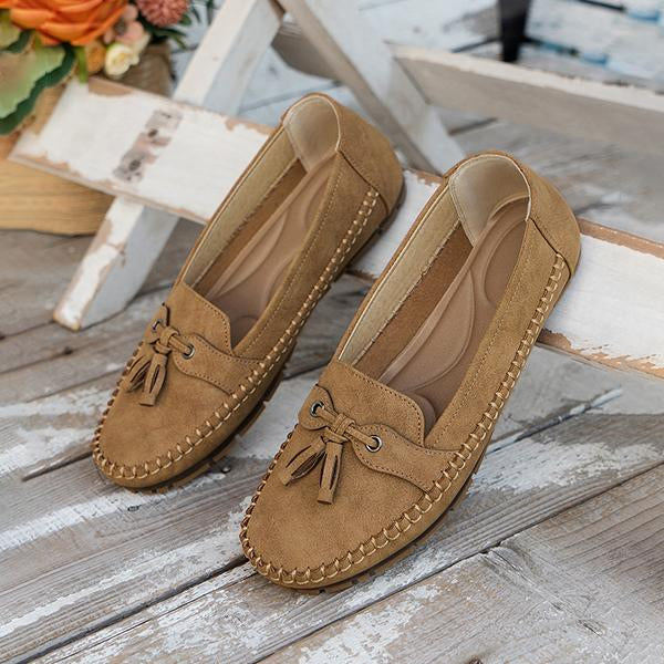 Women's Casual Tassel Hand-Sewn Flat Shoes 41569015S