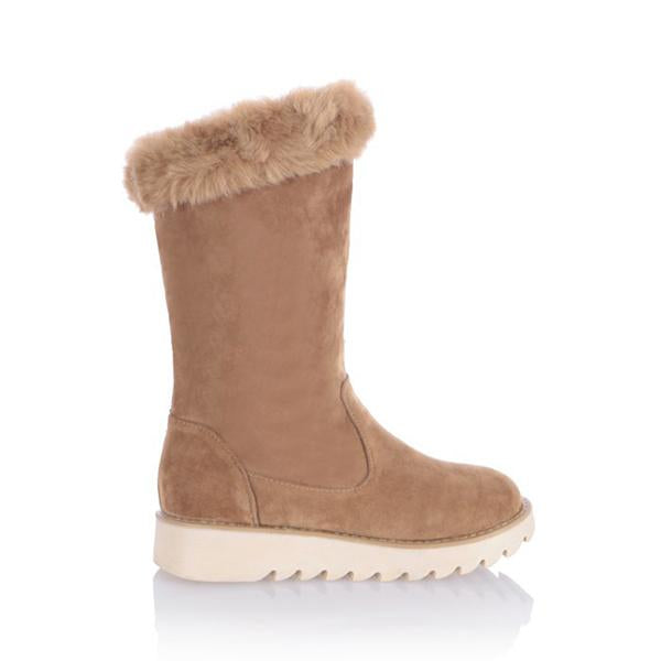 Women's Casual Thick Soled Furry Gear Sole Warm Cotton Boots 44263266S