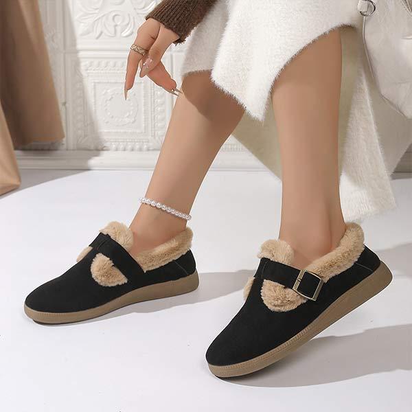 Women's Fleece-Lined Thickened Fur Shoes 11041153C