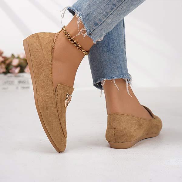 Women's Suede Pointed Toe Casual Shoes 56141187C