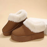 Women's Thick Sole Snow Boots with Plush Cuffs and Insulated Lining 20540564C