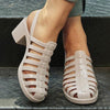 Women's Fashion Transparent Crystal Roman Sandals 53147488C