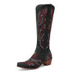 Women's Embroidered Shaft Western Cowboy Boots - High Calf Length 70705919C