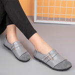 Women's Casual Belt Buckle Velcro Peas Shoes 13902587S