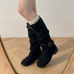 Women's Chunky Heel Slouchy Boots 05929680C