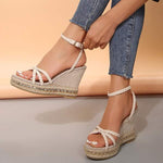 Women's Thick-Platform Wedge Heel Peep-toe Sandals 83394024C