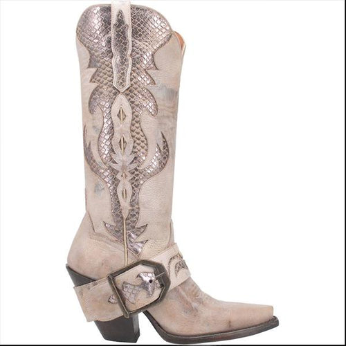 Women's Retro Belt Buckle Stitched Block Heel Boots 68315145S