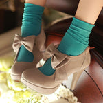 Women's Fashion Bowknot Platform Stiletto Shoes 41112583C