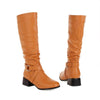 Women's Fashion Chunky Heel Buckle Knee-High Boots 61649720S