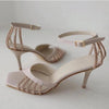 Women's Fashion Square Toe Rhinestone Stiletto Sandals 10303968C