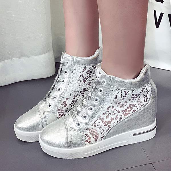 Women's Thick-Soled Lace Sneakers 10248425C