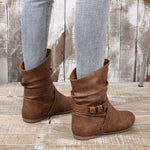 Women's Ruched Slouchy Flat Short Boots 97141713C