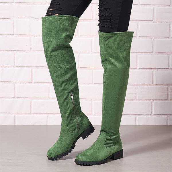 Women's Suede Over-the-Knee Boots 40238816C