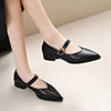 Women's Pointed Toe Vintage Mary Jane Shoes with Single Strap 41470477C