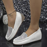 Women's Casual Flat Rhinestone Loafers 55276545C