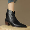 Women's Vintage Chunky Heel Ankle Martin Boots 10485658C