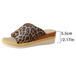 Women's Leopard Print Wedge Sandals 34950620C