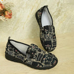 Women's Slip-On Casual Cat Pattern Canvas Flats 05954504S