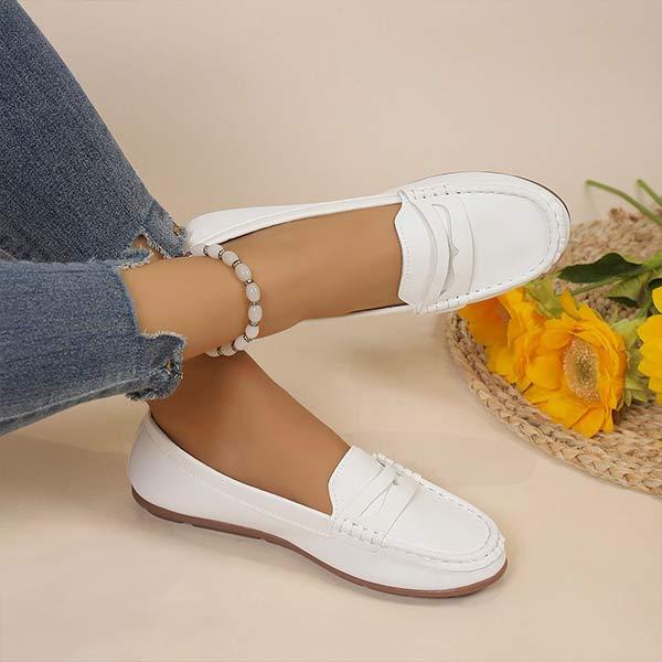 Women's Round-Toe Casual Flat Shoes 52952742C