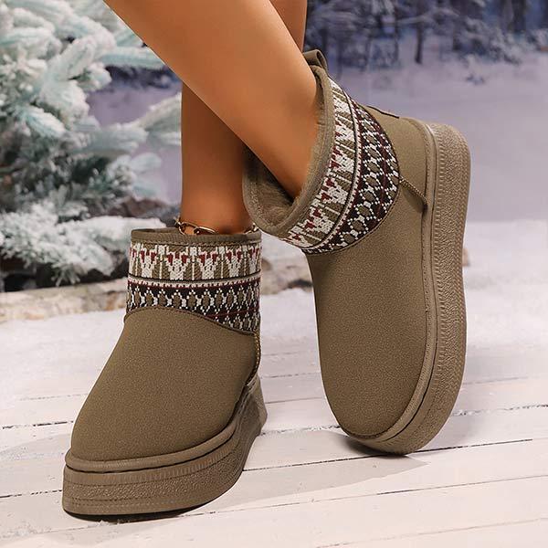 Women's Ethnic Style Warm Snow Boots 10370016C