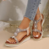 Women's Retro Rhinestone Wedge Sandals 97864578C