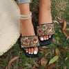 Women's Flat Sandals with Full Rhinestone Embellishments 34810872C