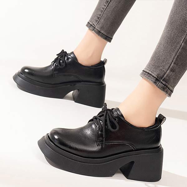 Women's Platform Lace-Up Shoes 14572696C