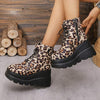 Women's Leopard Print Platform Ankle Boots 24467946C