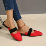 Women's Fashion Backless Low-Heel Slide Sandals 74827433C