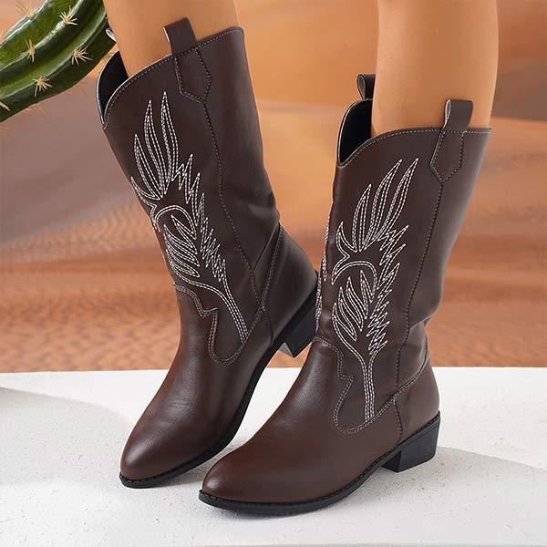 Women's Embroidered Riding Boots 63310884C